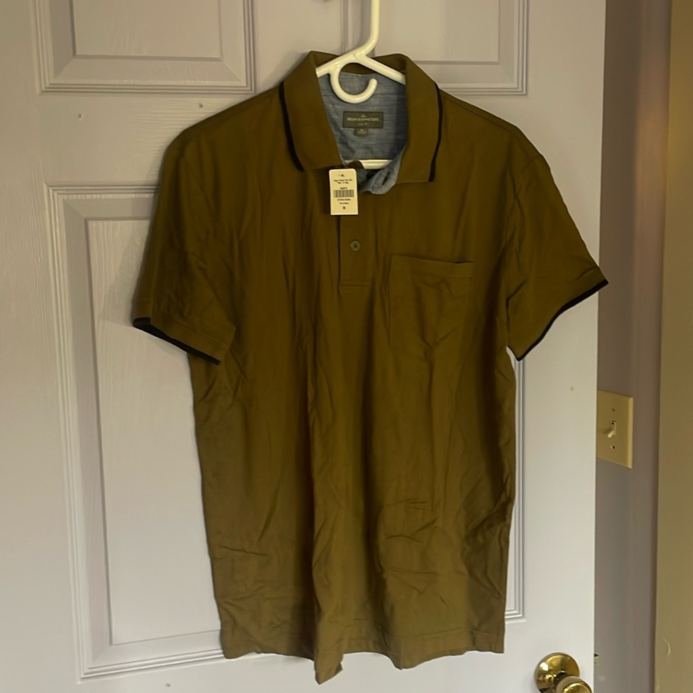 Brand New LL bean signature pocket slim fit polo